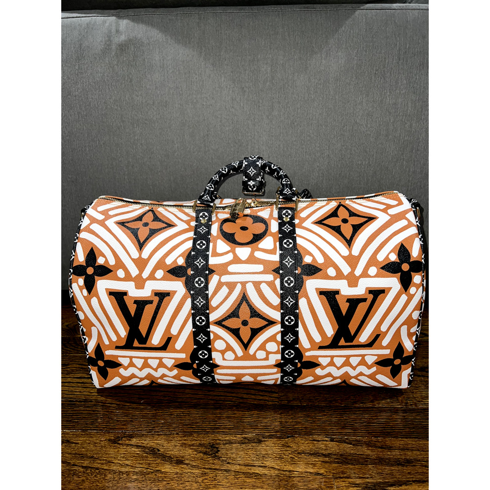 Louis Vuitton Keepall Bandouliere 45 Crafty Brown Monogram Weekend Travel Bag - Picture 6 of 11